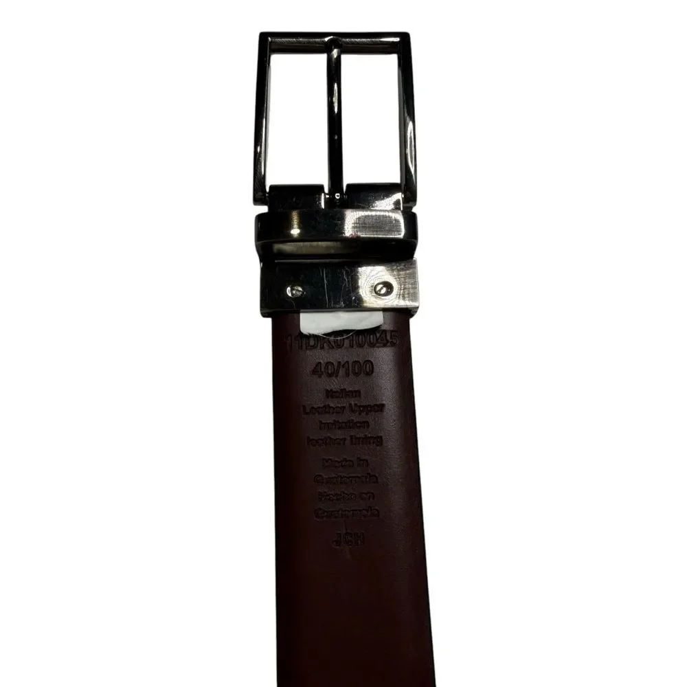 Dockers Men's Reversible Brown Black Italian Leather Belt Sz 40